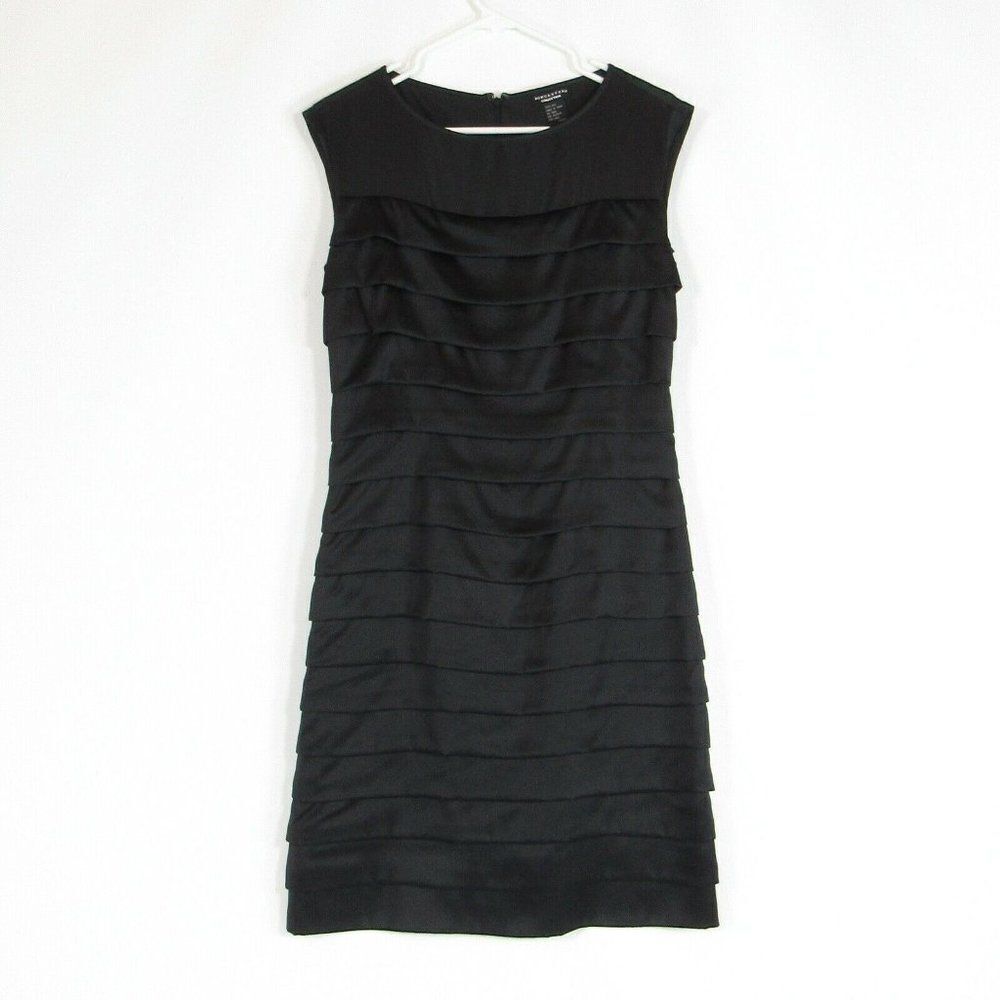 Black DONCASTER COLLECTION tiered dress 4